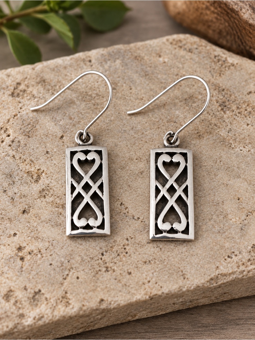 Vintage Mark Wasserman Samara MWS Celtic Knot Earrings Sterling Silver 925
